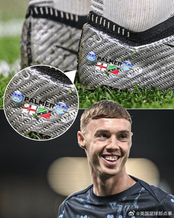 Details on Palmer s sneakers: 🥶England + St. Kitts and Nevis 🥶