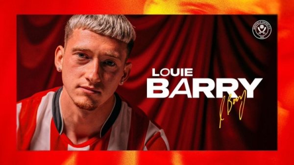 Official: 22-year-old Villa forward Louis Barry is loaned to Sheffield United for one season
