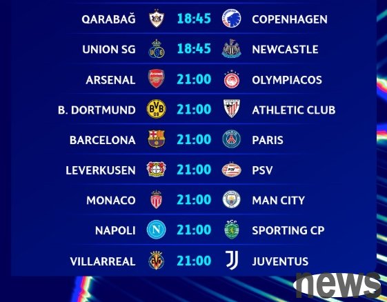 Watch the Champions League during the holidays⚔ Tomorrow morning, the focus of Barcelona vs. Paris! Arsenal, Manchester City and other teams play