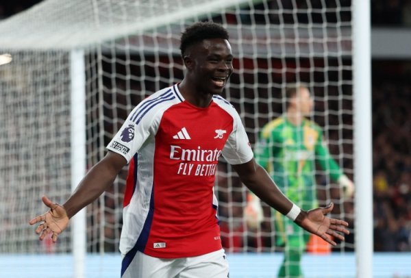 One and two milestones! Saka is the 8th Arsenal player to directly participate in 100 Premier League goals