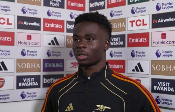 Participated in 100 goals in 200 games! Saka: Just want to give everything and try to make the club win